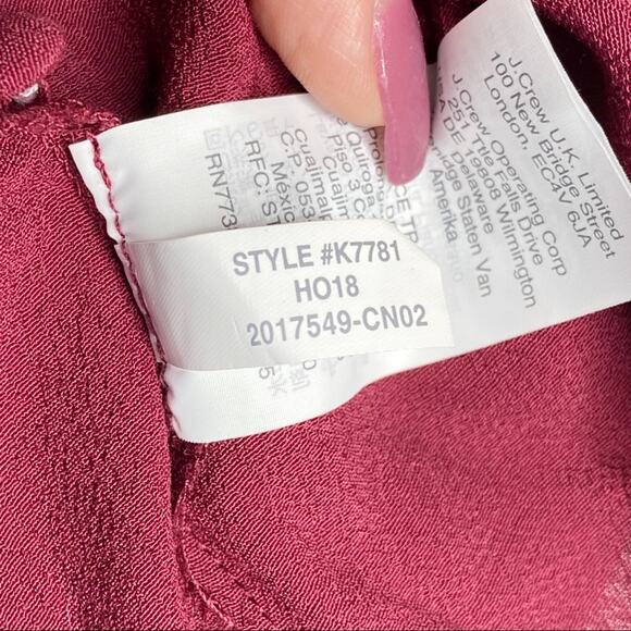 Madewell Maroon Gingham Ruffle Strap Tank Size 00 - Picture 5 of 9